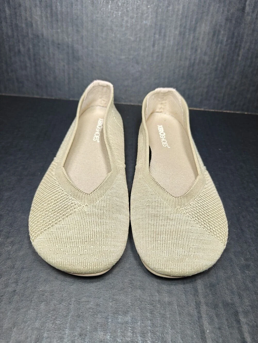 XERO Women's Phoenix Minimalist Knit Barefoot Irish Cream Ballet Flat Shoe 9.5